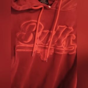 Women's vintage chicago bulls velvet crop hoodie